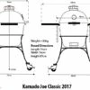 Kamado Joe Classic II Keramikgrill -Grill Verkaufs-Shop 16050 Kamado Joe Classic II Abmessungen