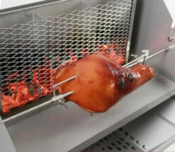 Thüros Holzkohlegrill T3-4F / Edelstahl Säulengrill 42x42 Cm 4 Fuß Inkl. Windansteckblech Und Kohleschacht -Grill Verkaufs-Shop 22389 Thueros Kohleschacht fuer Seitenhitze