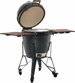 The Bastard Keramikgrill Classic Large - Complete - Schwarz Glänzend - Modell 2023 14 The Bastard Keramikgrill Classic Large - Complete - Schwarz Glänzend - Modell 2023 -Grill Verkaufs-Shop Bastard Grill Large Complete Deckel offen BC201