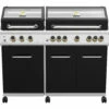 Grillfürst G750G Borussia Dortmund Edition 7-Brenner Doppelkammer - Gasgrill Mit Hochtemperaturbrenner, Seitenkocher, Heckbrenner Und Gusseisen Roste -Grill Verkaufs-Shop G750G BVB Gasgrill Doppelkammer Grill