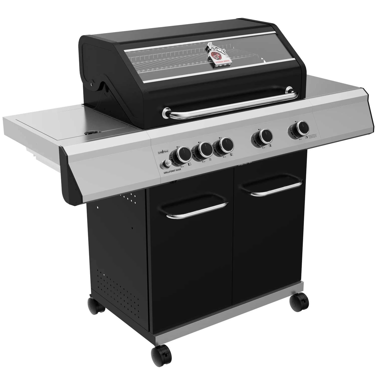 Grillfürst G410E 4-Brenner Gasgrill - 1. FC Köln Edition - Edelstahlroste 4 Grillfürst G410E 4-Brenner Gasgrill - 1. FC Köln Edition - Edelstahlroste – Bild 2