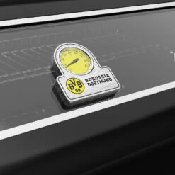 Grillfürst G750G Borussia Dortmund Edition 7-Brenner Doppelkammer - Gasgrill Mit Hochtemperaturbrenner, Seitenkocher, Heckbrenner Und Gusseisen Roste -Grill Verkaufs-Shop Grillfuerst BVB Gasgrill Deckelthermometer Logo Borussia Dortmund
