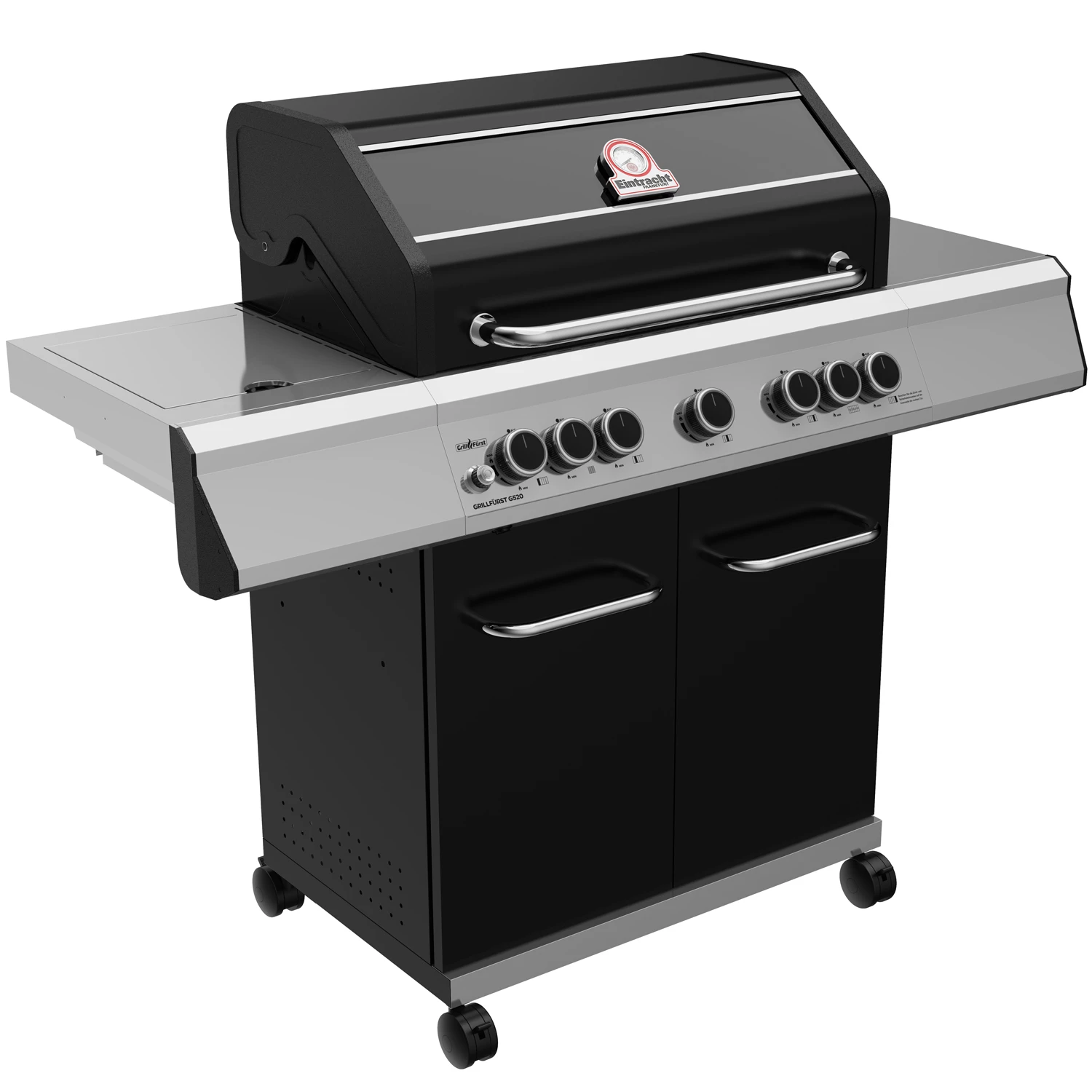 Grillfürst G520G 5-Brenner Gasgrill - Eintracht Frankfurt Edition - Gusseisenroste - X-DEAL Inkl. Zubehörpaket 4 Grillfürst G520G 5-Brenner Gasgrill - Eintracht Frankfurt Edition - Gusseisenroste - X-DEAL Inkl. Zubehörpaket – Bild 2