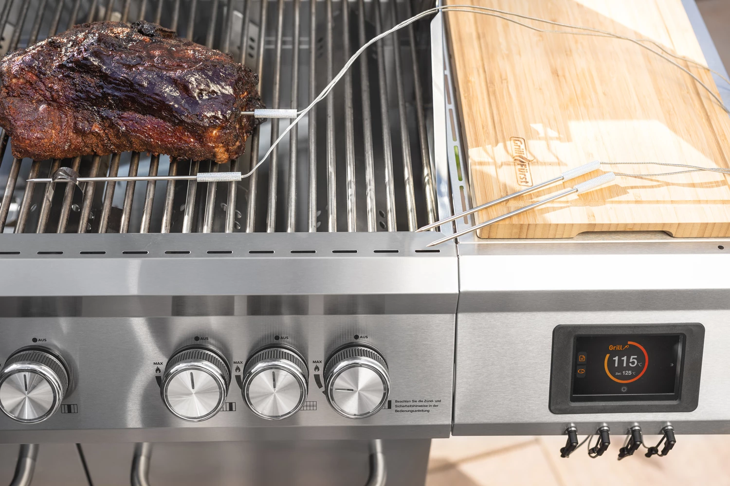 Grillfürst G521E Smart Grill - Mit Automatischer Temperatursteuerung, Hochtemperaturbrenner, Heckbrenner Und Edelstahl Rosten 12 Grillfürst G521E Smart Grill - Mit Automatischer Temperatursteuerung, Hochtemperaturbrenner, Heckbrenner Und Edelstahl Rosten – Bild 10