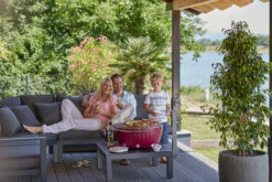 LotusGrill XXL - Holzkohle Grillstation - Feuerrot -Grill Verkaufs-Shop LotusGrill XXL Feuerrot ohne Wagen Tischgrill