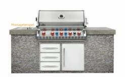 Napoleon Prestige Pro 665-3 Edelstahl Einbaugrill Gas - Inkl. Drehspieß - Modell 2023 -Grill Verkaufs-Shop Napoelon Prestige Pro 665 Einbaugrill Montagebeispiel 1