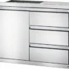 Napoleon Einbauschrank Mit Tür Und 3er Schubladen-Kombination (91 X 61 Cm) -Grill Verkaufs-Shop Napoleon Einbau Tuer 3er Schubladen Kombi BI 3624 1D3DR