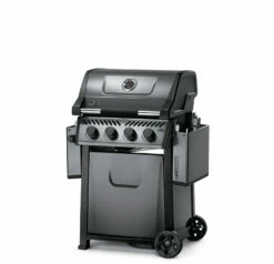 Napoleon Freestyle 425 Gasgrill, Graphit - Modell 2023 - X-DEAL Inkl. Drehspiess -Grill Verkaufs-Shop Napoleon Freestyle 425 Gasgrill Seiten abgeklappt 2