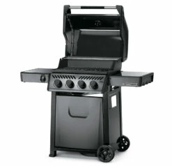 Napoleon Freestyle 425 Gasgrill, Graphit - Modell 2023 - X-DEAL Inkl. Drehspiess -Grill Verkaufs-Shop Napoleon Freestyle 425 graphit side Deckel offen 2