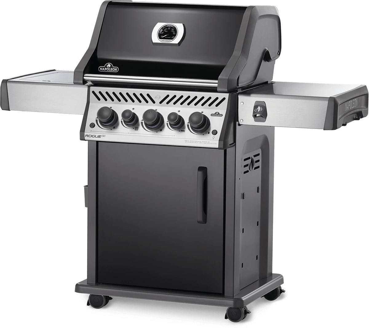 Napoleon Rogue SE 425 Gasgrill, Schwarz Mit Gussrosten, Sizzle Zone Und Heckbrenner - Hero Modell 2023 Inkl. Drehspieß 3 Napoleon Rogue SE 425 Gasgrill, Schwarz Mit Gussrosten, Sizzle Zone Und Heckbrenner - Hero Modell 2023 Inkl. Drehspieß