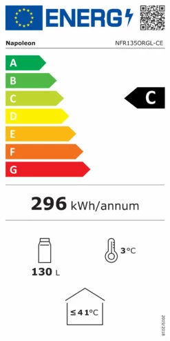 Napoleon Outdoor - Kühlschrank, 135 Liter, Rechtsdrehende Tür Mit Doppelverglasung Und LED Beleuchtung - Wasserdicht Nach IP24 35 Napoleon Outdoor - Kühlschrank, 135 Liter, Rechtsdrehende Tür Mit Doppelverglasung Und LED Beleuchtung - Wasserdicht Nach IP24 -Grill Verkaufs-Shop Napoleon Kuehlschrank Energieeffizienz