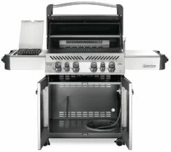 Napoleon Prestige 500 Edelstahl Gasgrill - Mit Safety Glow - X-DEAL Inkl. Grillthermometer, Schneidebrett Und Windschild Für SIZZLE ZONE -Grill Verkaufs-Shop Napoleon Prestige 500 Gasgrill Edelstahl open 1