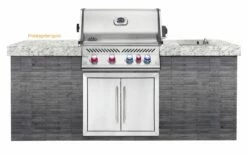 Napoleon Prestige Pro 500-3 Edelstahl Einbaugrill Gas - Inkl. Drehspieß - Modell 2023 -Grill Verkaufs-Shop Napoleon Prestige Pro 500 Montagebeispiel