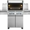 Napoleon Prestige Pro 500-3 Edelstahl Gasgrill, Erdgas Inkl. Drehspieß - Modell 2023 -Grill Verkaufs-Shop Napoleon Prestige Pro 500 offen 01 1