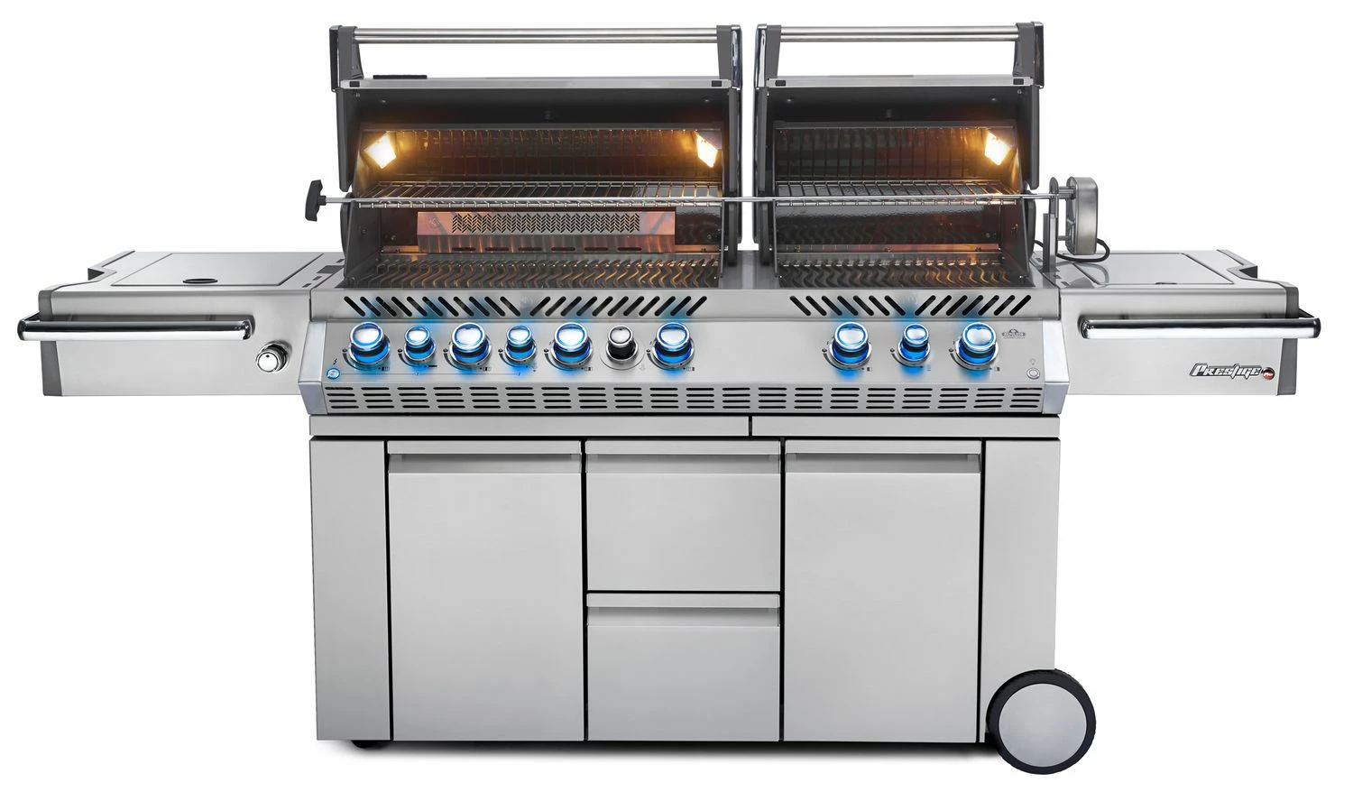 Napoleon Prestige Pro 825-3 Edelstahl Gasgrill Inkl. Drehspieß Und Bodenbeleuchtung + Gratis Napoleon TravelQ PRO285 Kompakt Gasgrill 5 Napoleon Prestige Pro 825-3 Edelstahl Gasgrill Inkl. Drehspieß Und Bodenbeleuchtung + Gratis Napoleon TravelQ PRO285 Kompakt Gasgrill – Bild 3