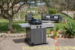 Outdoorchef Gas Kugelgrill Arosa 570 G Evo Black Style - Inkl. Blazing-/Cooking Zone Kit Plus -Grill Verkaufs-Shop Outdoorchef Arosa 570 G Evo Grey Steel Blazing Zone