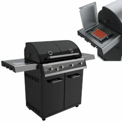 Outdoorchef Dualchef 425 G BZ Gasgrill Mit Blazing Zone Infrarotbrenner + DGS Gusseisen Grillrost 2 Stk.+ DGS Gemüse Grillrost 2 Stk.