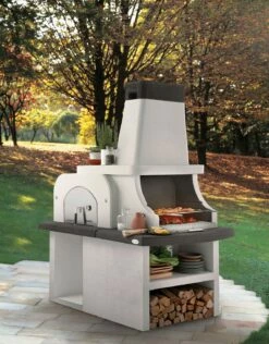 Palazzetti Grillkamin Bastia Mit Pizzaofen Inkl. Montagematerial -Grill Verkaufs-Shop Palazzetti Grillkamin Bastia Pizzaofen Feuerstelle