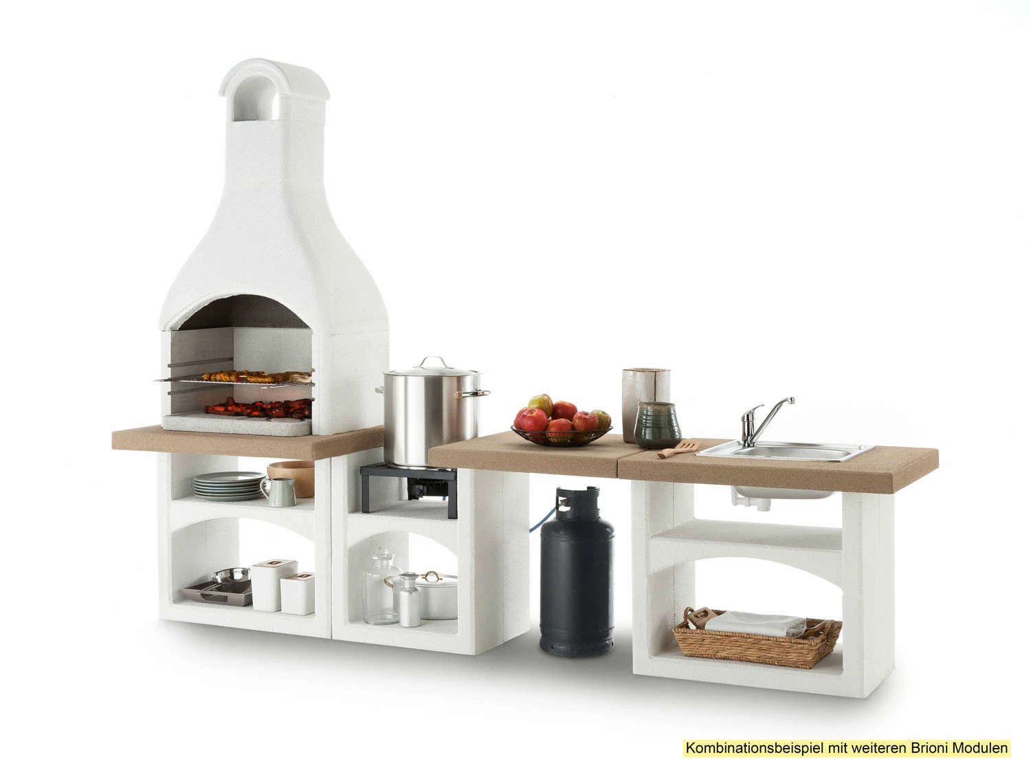 Palazzetti Outdoor Küche: Modul Arbeitsfläche Für Brioni Grillkamin Inkl. Montagematerial 3 Palazzetti Outdoor Küche: Modul Arbeitsfläche Für Brioni Grillkamin Inkl. Montagematerial