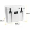 Petromax Kühlbox 25 Liter Alpenweiß - Grillfürst DEAL Inkl. Sitzkissen, Haft-Unterlage Und Einsatzkorb -Grill Verkaufs-Shop Petromax Kuehlbox kx25 weiss Abmessungen aussen