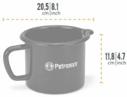Petromax Emaille Milchtopf / 1400 Ml / Schwarz -Grill Verkaufs-Shop Petromax Milchtopf Emaille 1400ml schwarz Abmessungen
