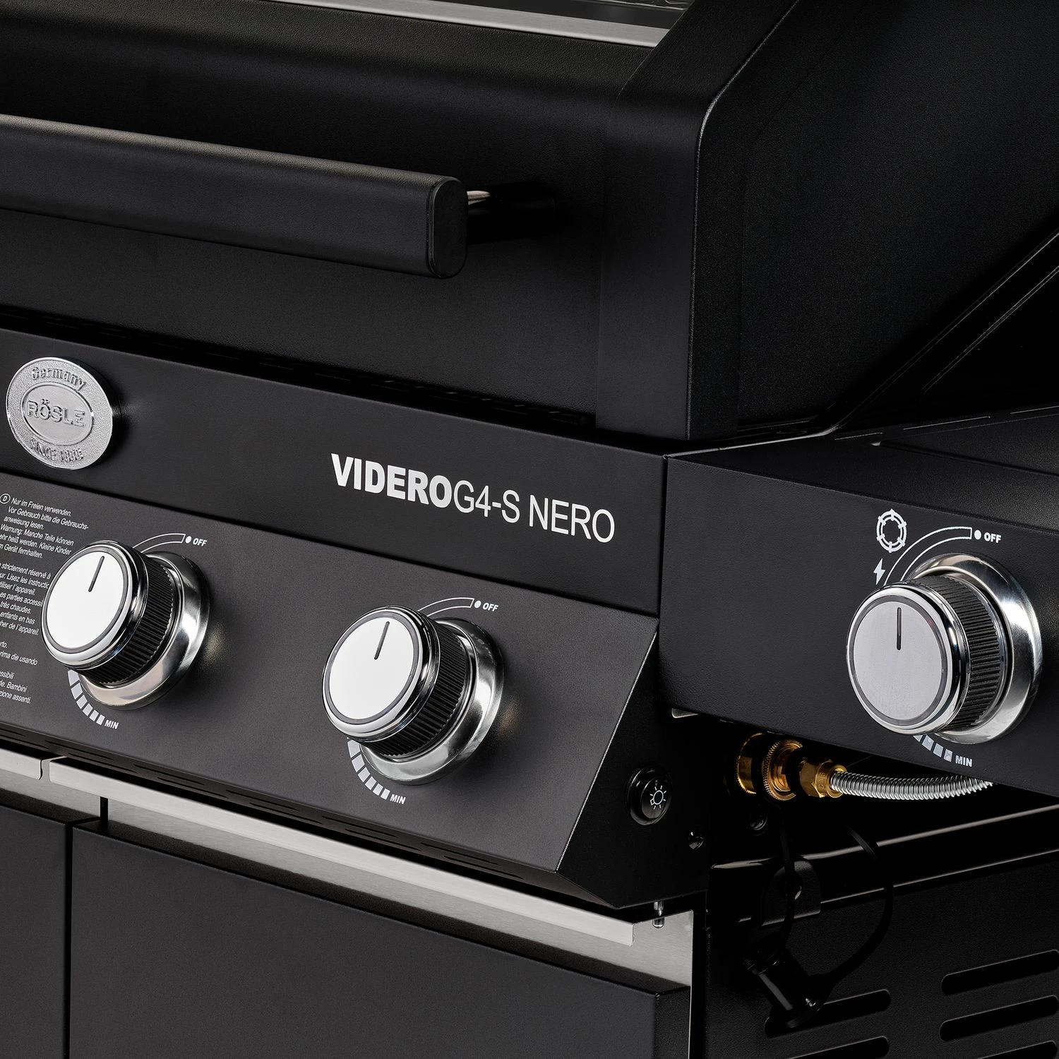 Rösle Gasgrill Videro G4-S Vario+ Nero Schwarz - Modell 2023 - X-DEAL Inkl. Abdeckhaube Und Grillplatte 10 Rösle Gasgrill Videro G4-S Vario+ Nero Schwarz - Modell 2023 - X-DEAL Inkl. Abdeckhaube Und Grillplatte – Bild 8