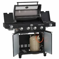 Rösle Gasgrill BBQ-Station Videro G4-S Vario+ Nero Schwarz - Modell 2023 - SMART Deal Inkl. Grillfürst Grill Control -Grill Verkaufs-Shop Roesle Videro G4 S Vario NERO matt schwarz offen