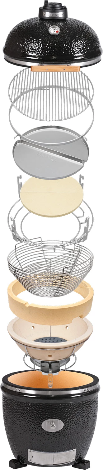 Monolith Grill LeCHEF PRO-Serie 1.0 Rot - OHNE Gestell Und Seitentischen 3 Monolith Grill LeCHEF PRO-Serie 1.0 Rot - OHNE Gestell Und Seitentischen