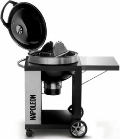 Napoleon Holzkohlegrill Kugelgrill Ø 57cm Im Rollwagen Mit Gussrost Und Deckelscharnier PRO22K-Cart-2 -Grill Verkaufs-Shop napoleon grillwagen deckel PRO22K CART 2
