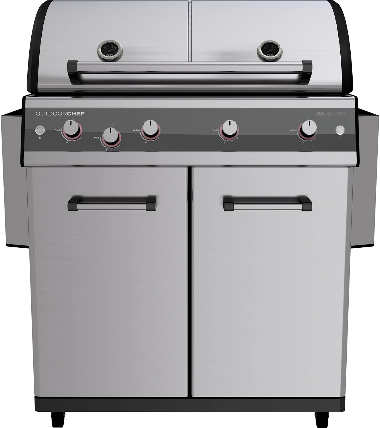 Outdoorchef Dualchef S 425 G Edelstahl Gasgrill Mit Seitenkocher + Blazing Zone Infrarotbrenner + DGS Gusseisen Grillrost 2 Stk. + DGS Gemüse Grillrost 2 Stk. 5 Outdoorchef Dualchef S 425 G Edelstahl Gasgrill Mit Seitenkocher + Blazing Zone Infrarotbrenner + DGS Gusseisen Grillrost 2 Stk. + DGS Gemüse Grillrost 2 Stk. – Bild 3