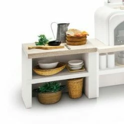 Palazzetti Gartenküche: Modul Arbeitsfläche, Marmortech Rot -Grill Verkaufs-Shop palazetti gartenkueche malibu arbeitsflaeche detail