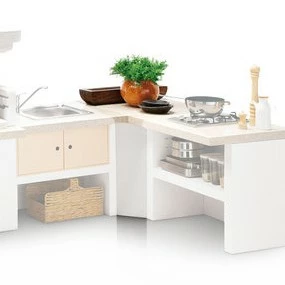 Palazzetti Gartenküche: Modul Ecke, Marmortech Rot 4 Palazzetti Gartenküche: Modul Ecke, Marmortech Rot – Bild 2